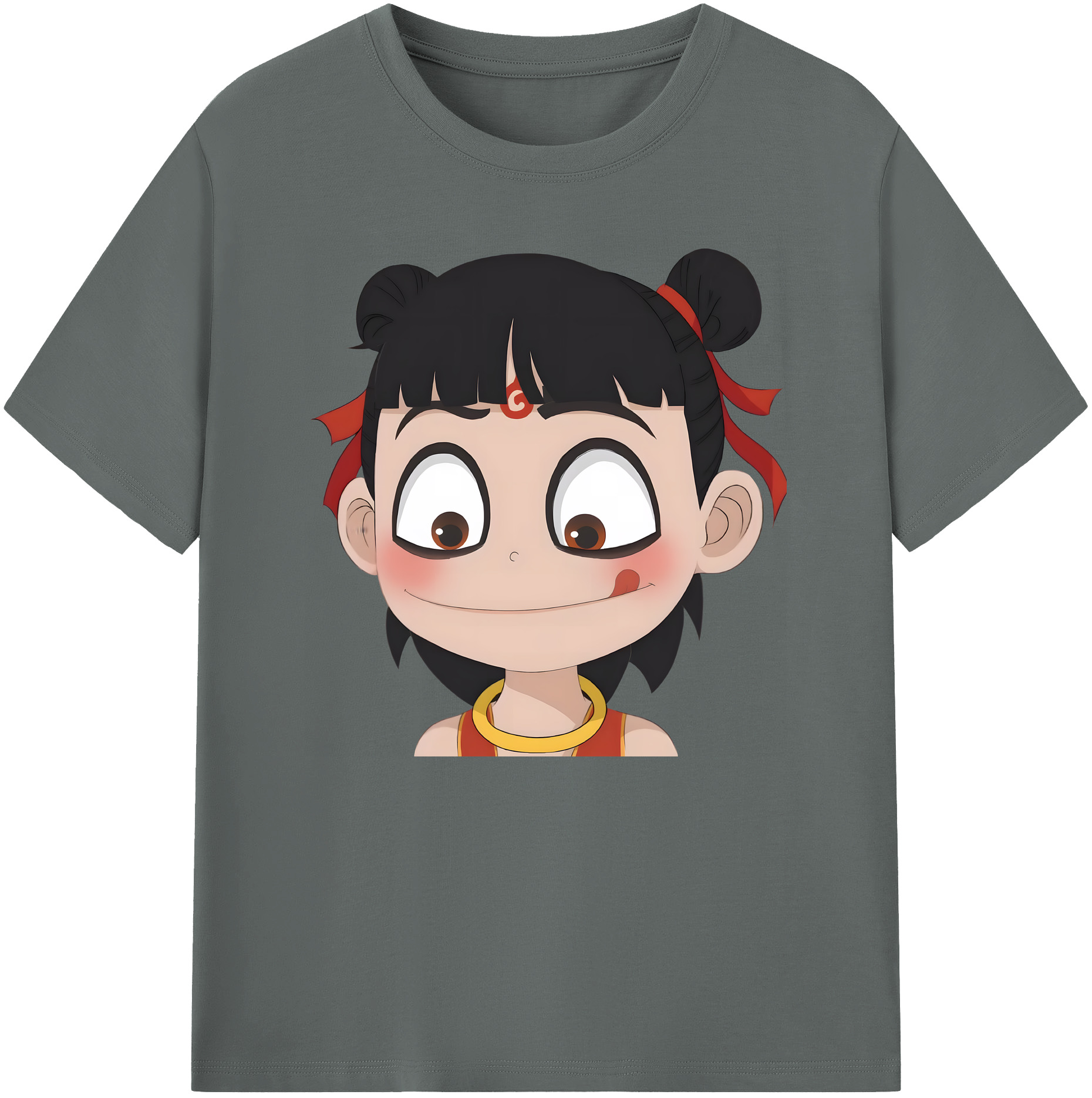（画像用） Ne Zha 2 ナタ 魔童の大暴れ 綿100％ メンズ半袖Tシャツ｜肌触りやわらか＆通気性